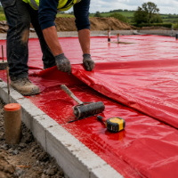 Radon Gas Barrier installation